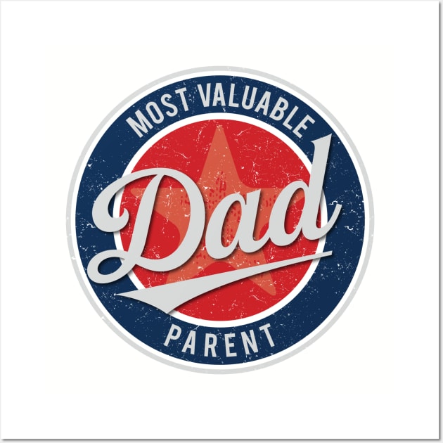 Dad - Most Valuable Parent Wall Art by directdesign